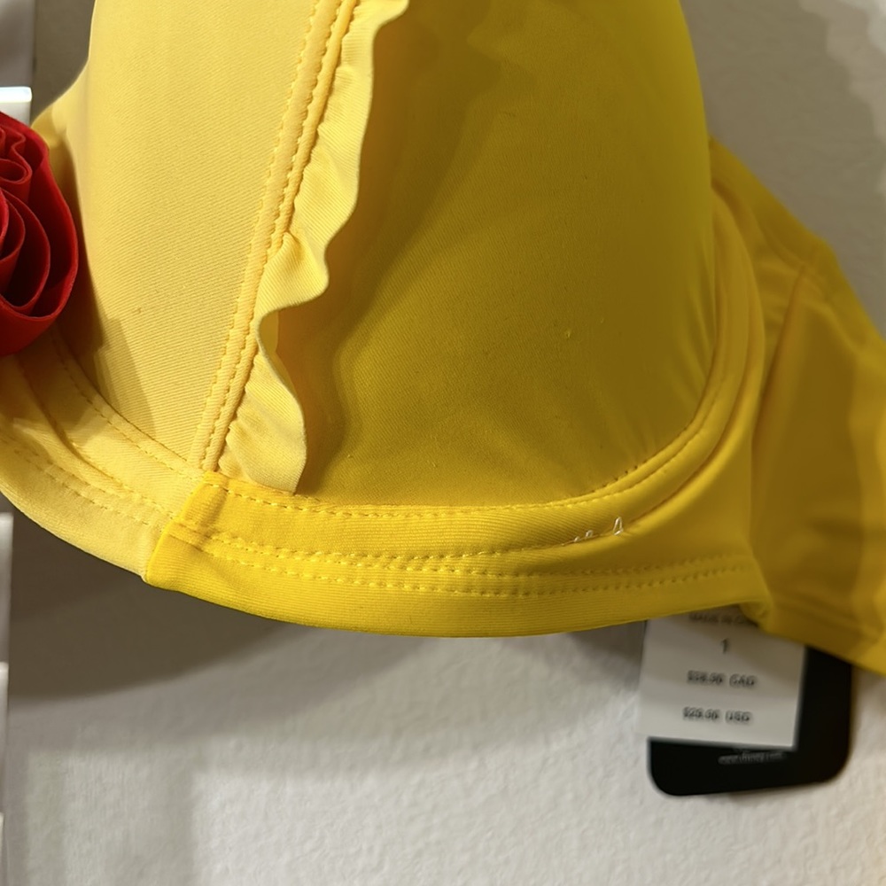 Disney Beauty And The Beast Belle Ruffle Swim Top from Hot Topic size 1 - Picture 4 of 12